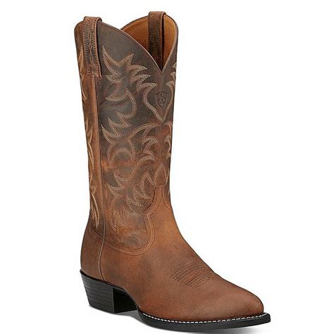 Ariat Men's Heritage R Toe Western Boots, Size 9 - Distressed Brown (1 pair) Delivery or Pickup ...