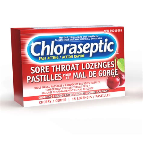 Chloraseptic Sore Throat Lozenges Cherry Flavor - Fast Relief with ...