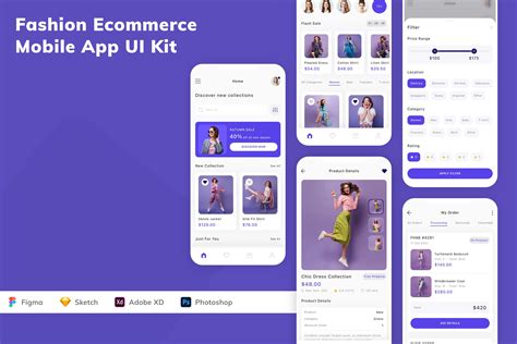 41+ Free Mobile Fashion Ecommerce Ui Kit