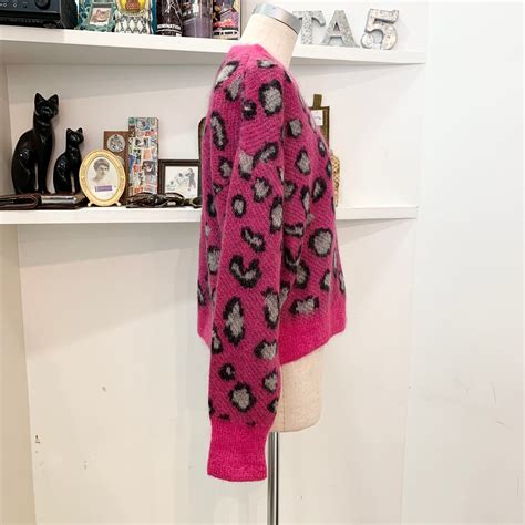 LANVIN/knit/leopard/pink/ladies/ランバン/ニット/レオパード/ピンク/レディース | UTA5