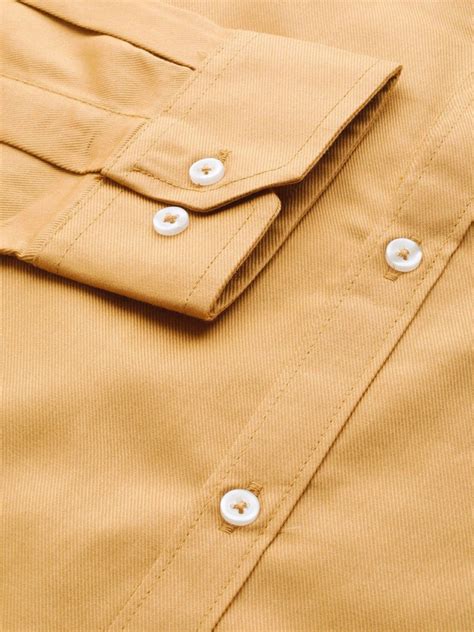 Men Mustard Yellow Smart Slim Fit Solid Formal Shirt – Dennison Fashion ...