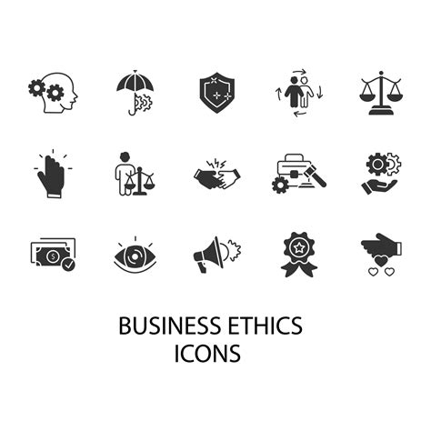business ethics icons set . business ethics pack symbol vector elements ...