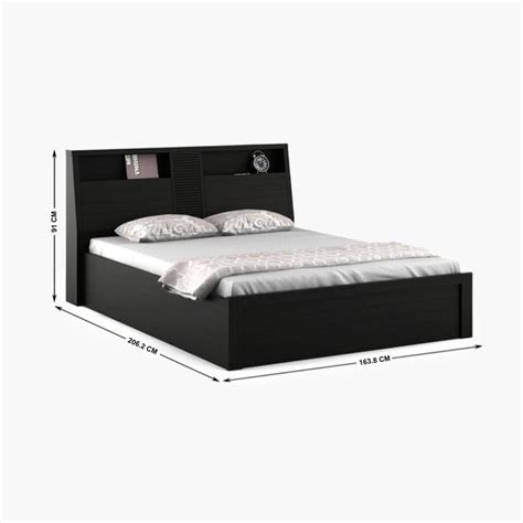 Buy Helios Rhine Nancy Queen Bed with Box Storage - Black from Helios ...