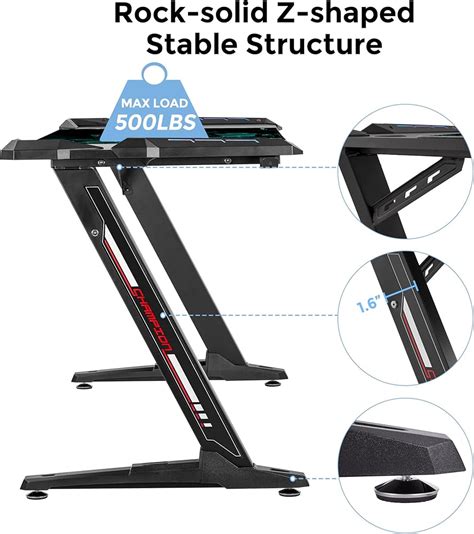 EUREKAERGONOMIC EE EUREKA ERGONOMIC Gaming Desk 60 inch, PC Computer ...