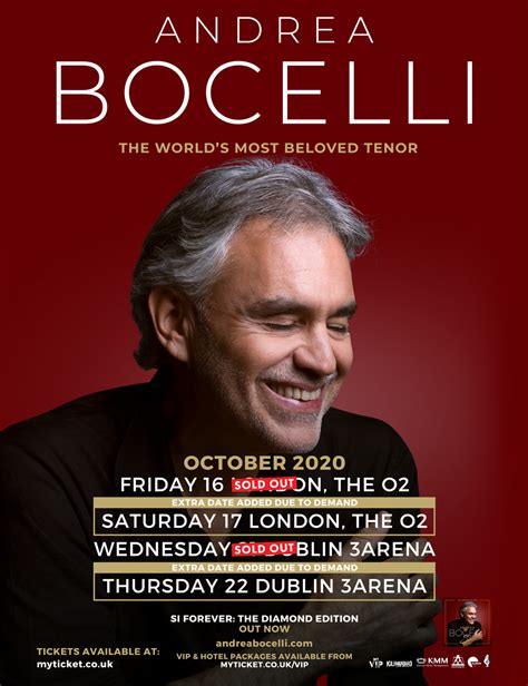 Andrea Bocelli Announces Second Date At 3Arena | www.98fm.com