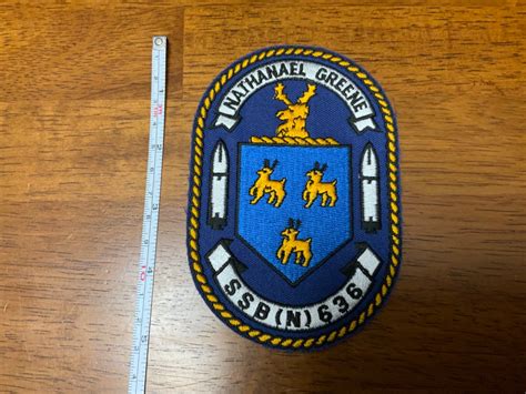 USN Navy Ballistic Missile Submarine SSBN 636 Patch USS Nathanael ...