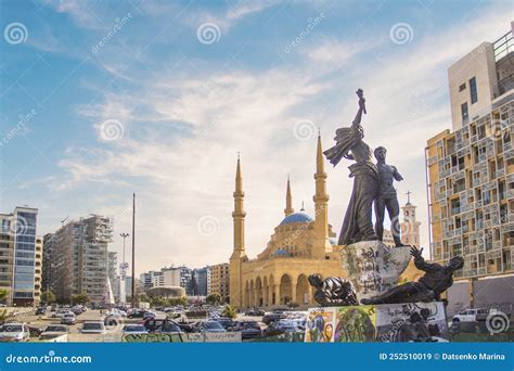 Center Of Beirut, Capital Of Lebanon, Tree And Classical Architecture And Characteristic Of The ...