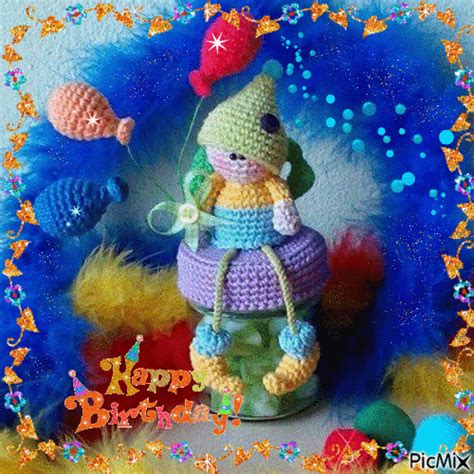 Crochet Doll Happy Birthday Animated Quote Pictures, Photos, and Images ...