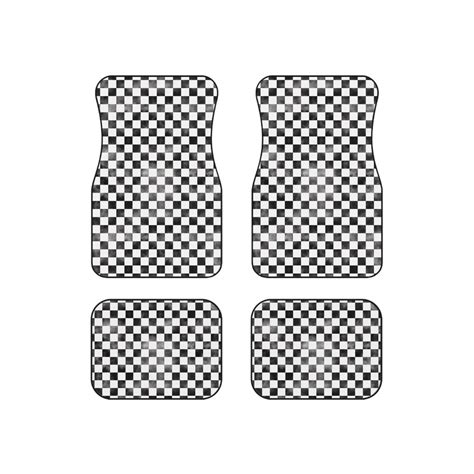 Retro Checkered Car Floor Mats, Car Accessories, Car Mats, Vintage ...