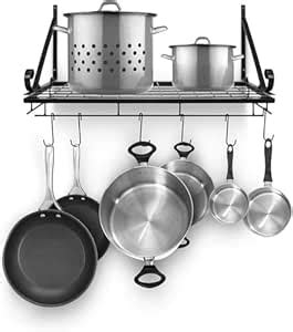 Buy Sorbus Pots and Pan Rack ‚ Decorative Wall Mounted Storage Hanging ...