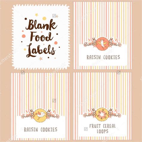 12+ Blank Food Label Template - Free Printable PSD, Word, PDF Format ...