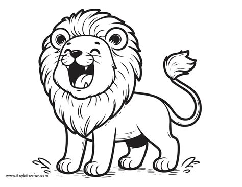 Free Printable Lion Coloring Pages for Kids - Itsy Bitsy Fun