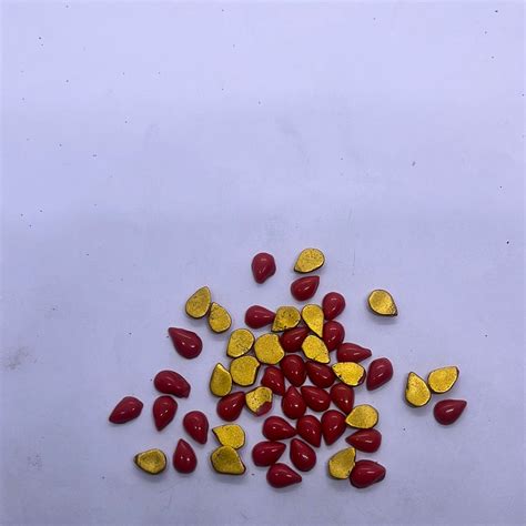 5x3 Red Gobi Tanjore Painting Jaipur Kundan stones-100 stones in a pack ...