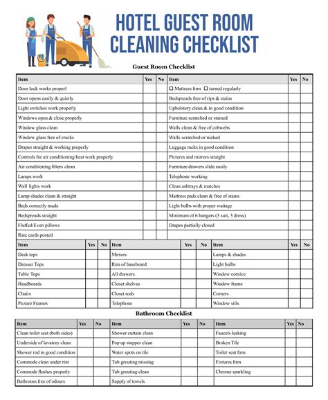 Hotel Housekeeping Checklist Printable | Printablee