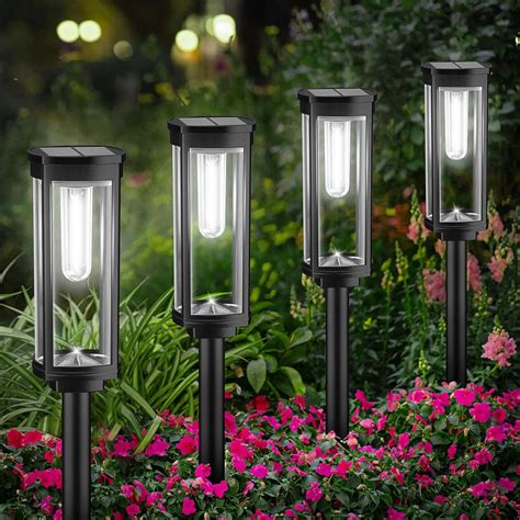 COXSENI Solar Path Lights Outdoor 8 Pack, Bright Solar Pathway Lights ...