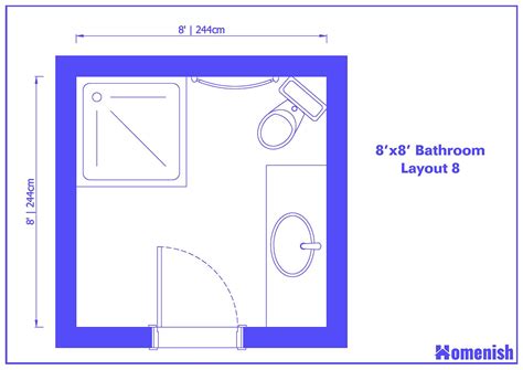 8x8 Bathroom With Washer Dryer Layout