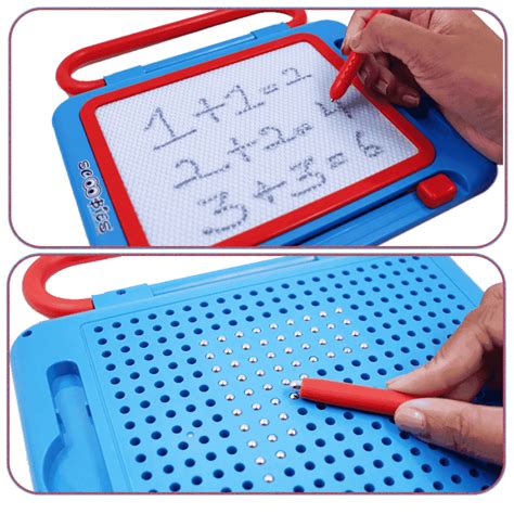 Scoo Fun (Blue) 2-in-1 Board Magical Slate and Magnetic Board Writing ...