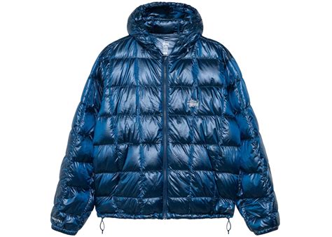 Stussy Midweight Hooded Puffer Royal – Kicks Machine