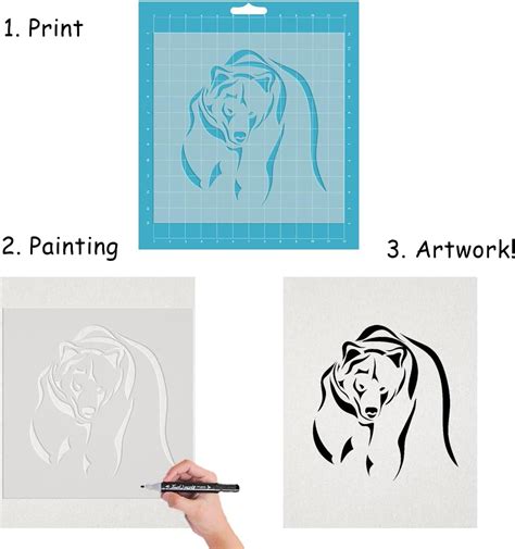 Buy 12 Pieces 7.5 Mil Mylar Sheets for Stencils, Reusable Translucent ...