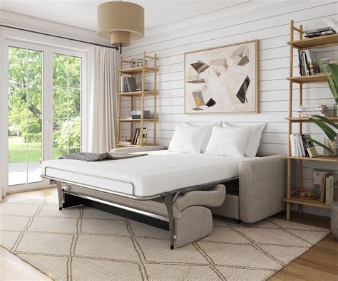 Create Comfort 85" Killian Queen Size Convertible Sleeper Sofa with ...