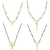 Sukkhi Sparkling Gold Plated Wedding Jewellery Cz Solitaire Mangalsutra ...