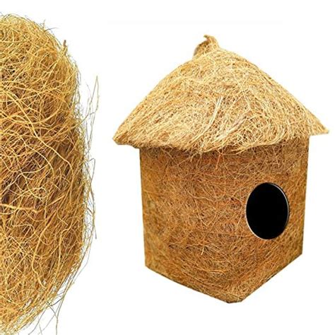 Bird Nest Classic Hut Bird House Purely Handmade Nest for All Small Bi ...