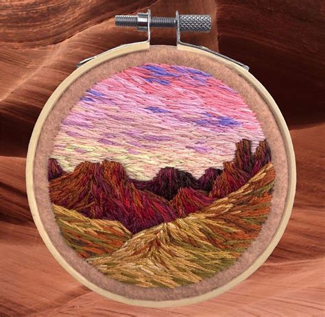 Thread Painting Scenery by Machine 的图像结果