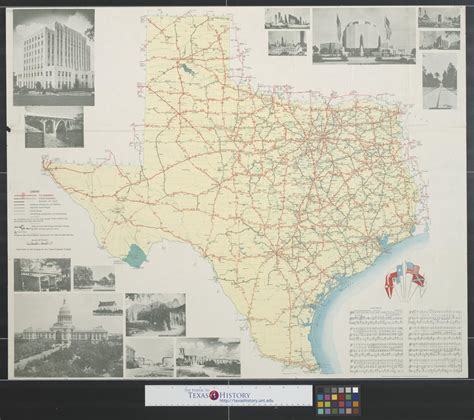Official map of the highway system of Texas. - Side 1 of 2 - The Portal ...
