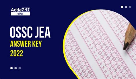 OSSC JEA Answer key 2022 Junior Executive Assistant Merit List