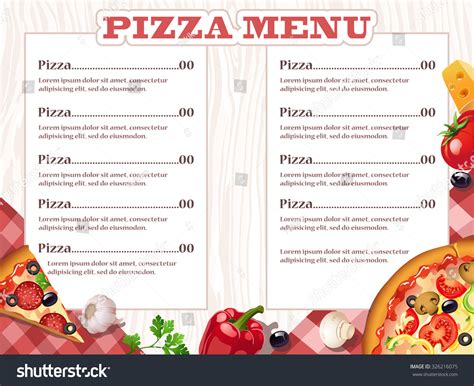 Pizza Restaurant Menu 的图像结果