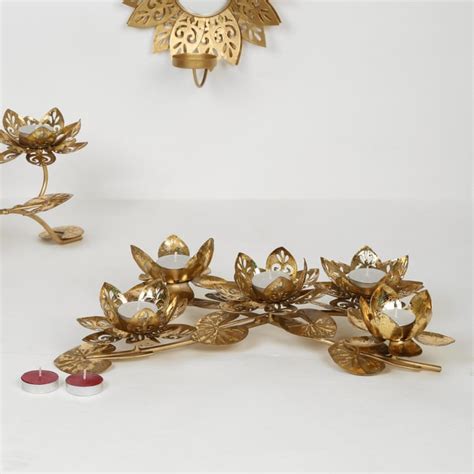Buy Majestic Lotus Tealight Stand from Home Centre at just INR 1399.0