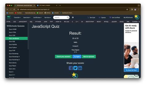 JavaScript Tutorial W3Schools Quiz 的图像结果