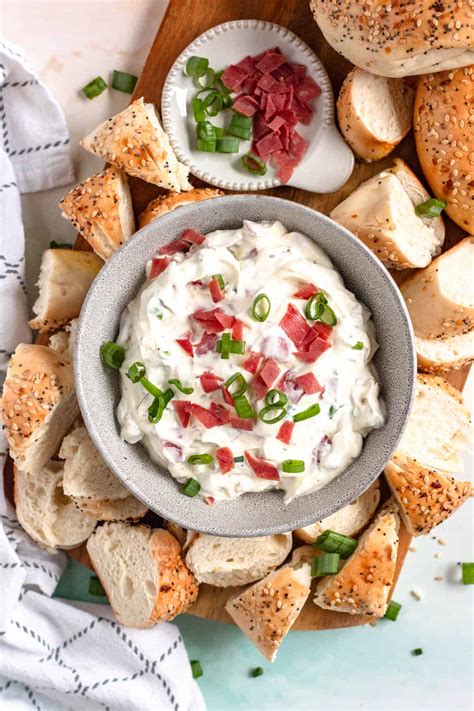 Super Simple Bagel Dip Recipe - The Domestic Spoon
