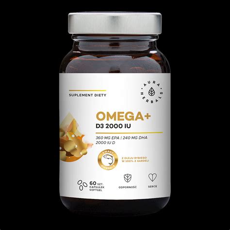 Omega und Vitamin D3 2000 IE / Cholecalciferol / 50 mcg 60 Kapseln AUR – MarktBio.com