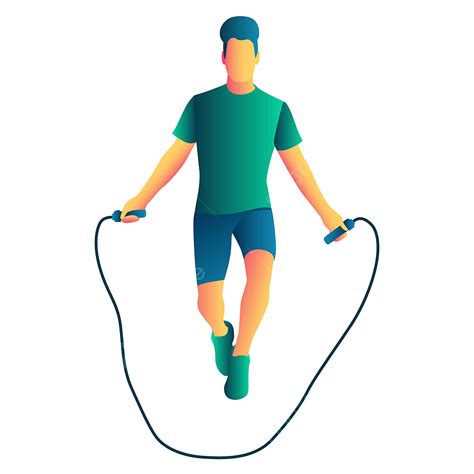 Jump Roping Clipart PNG Images, Jumping Rope Boy Illustration, Jumping ...