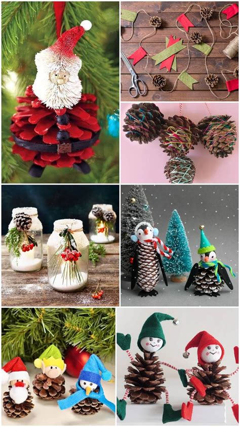 Pine Cone Decoration Crafts For Christmas - Kids Art & Craft