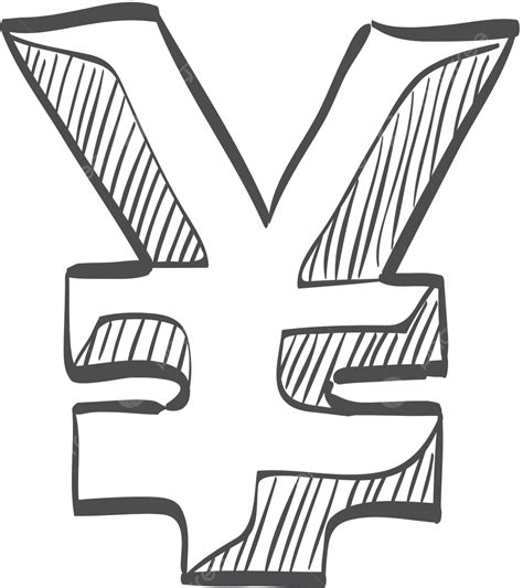 Sketch Icon Japan Yen Symbol Seal Yen Black Vector, Seal, Yen, Black PNG and Vector with ...