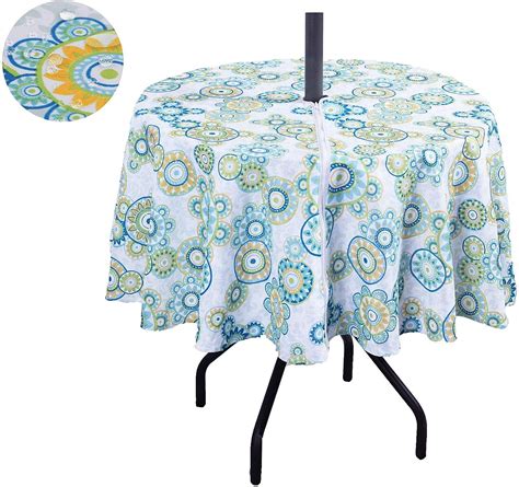 Fitted Round Vinyl Tablecloth With Umbrella Hole at Hudson Becher blog