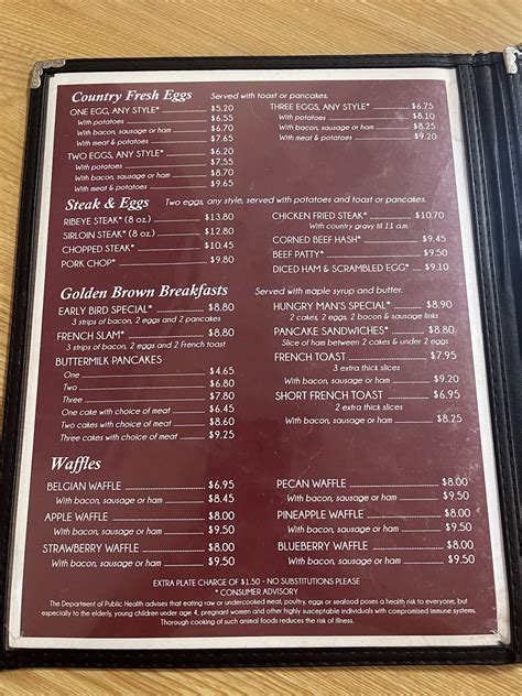 Menu at Cedar Falls Family Restaurant, Cedar Falls