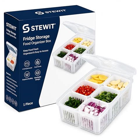 Stewit Fridge Storage Boxes Freezer Storage Containers