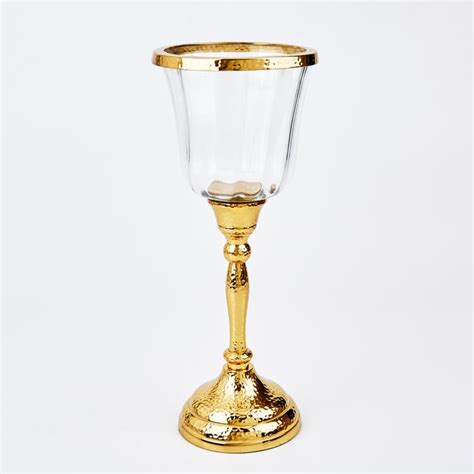 Buy Splendid Gold Rush Gisela Glass Hammered Votive Holder from Home ...