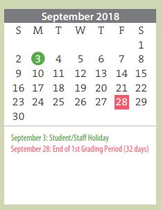 Olsen Park Elementary - School District Instructional Calendar ...