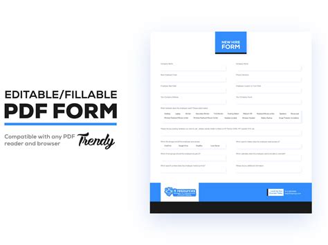 Trendy Editable/Fillable PDF Form Design by Mark Soumen on Dribbble