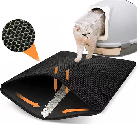 Amazon.com: Cat Sand Mats,Double Layer Cat Sand Litter Mat,Honeycomb ...