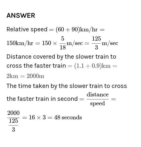 Two trains are travelling in same direction with 60 km/hr and 75 km/hr ...