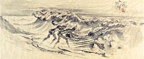 Floating a Canoe (1947) by Nandalal Bose - Old Indian Arts