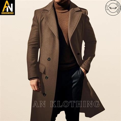 Custom-made Wool Trench Coat for Men - Long Victorian Steampunk Coat ...
