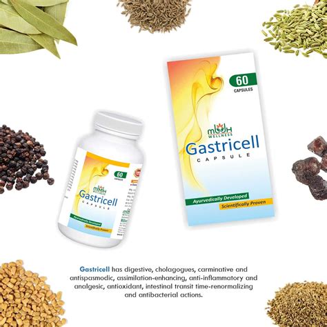 Buy MBDHWELLNESS GASTRICELL-AYURVEDIC CAPSULE FOR GAS ACIDITY DYSPESIA ...