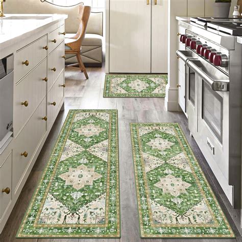 Amazon.com: Yamaziot Boho Washable Kitchen Rugs Sets of 3, Non Slip ...