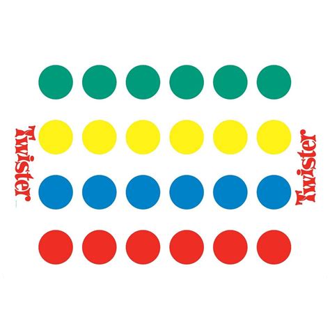 Twister Game Spinner Template